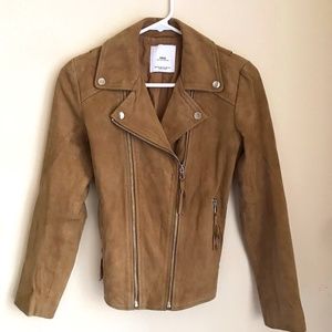 Mango Genuine Leather Moto Jacket Size Xs - image 1